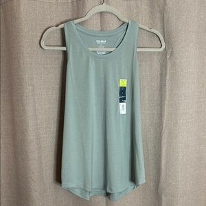 Green Sleeveless Relaxed Tank Top